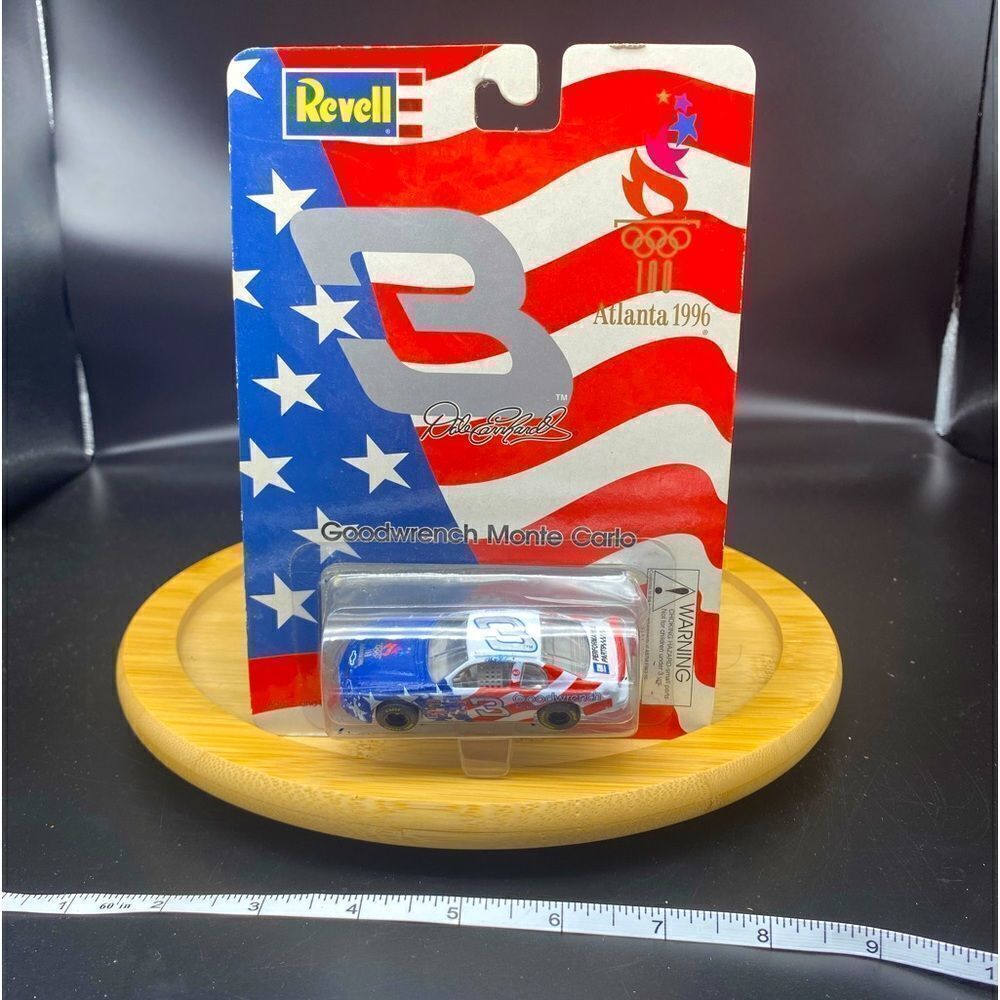Vintage Dale Earnhardt #3 NASCAR scale car in mint NIOB w/Atlanta 1996 Olympic